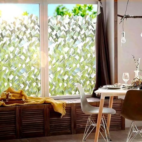 (45 x 200 cm) 3D-Dekorfolie für Fenster – Selbstklebend – Blickdicht – Kein Klebstoff erforderlich – Für Fenster – Glitzer
