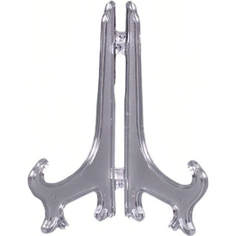 Plateau de présentation décoratif, charnières réglables, chevalet en plastique transparent, pliable pour un rangement facile, décoration de bureau multifonctionnelle. (1/5)