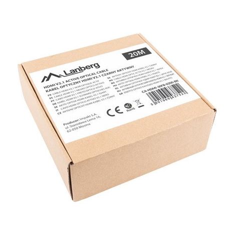 CABLE HDMI AOC LANBERG V2.1 M/M OPTICO ACTIVO 8K60HZ 20M NEGRO (1/5)