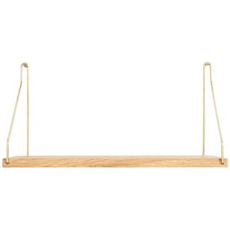 [NEUWERTIG] B-Ware Frama Shelf Regal Wandregal Schlüsselbrett Regalbrett 40 x 20 cm Eiche / Messing (1/2)