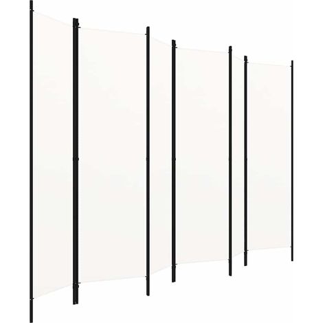 Paravent Cloison de séparation 6 panneaux, Pour Jardin, Balcon, Terrasse Blanc crème 300x180 cm OIB9424E