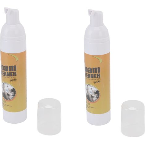 Lot de 2 boîtes de 100 ml de nettoyant moussant en spray, mousse nettoyante douce, nettoyant intérieur multifonctionnel pour voiture et maison (1/5)