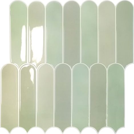 10 Pièces Credence Adhesive pour Cuisine, Vert Citron, Carrelage Adhesif Mural, 30 x 30 cm, Carrelage Adhésif pour cuisine, salle de bain, décoration murale (1/5)