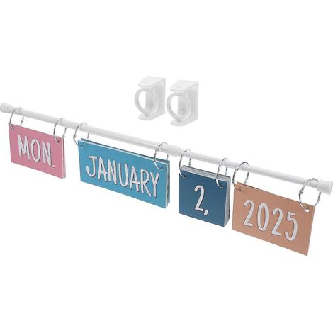 1 calendrier bohème pour tableau d'affichage - Calendrier arc-en-ciel à rabats avec cartes de dates et support ajustable pour la décoration de classe 2025-2028 (1/3)
