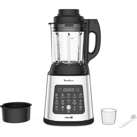 Moulinex PerfectMix Cook, Frullatore con 10 Programmi Automatici, 1400W, Prepara Ricette Calde e Fredde, Frullatore Elettrico con Touchscreen, Facile da Pulire, Capacità 2L, LM83SD (1/5)