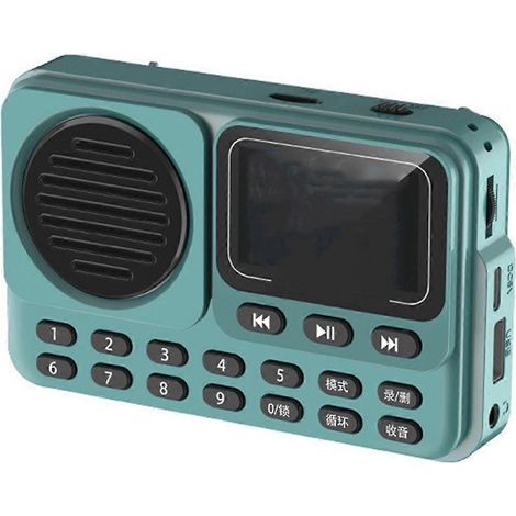 Mini radio FM portable avec écran LED, récepteur radio, haut-parleur Bluetooth sans fil et enregistreur HD. Compatible avec Ti. (1/5)