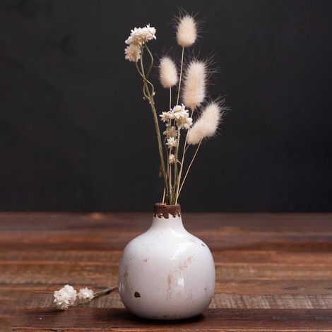 Vase Louise céramique blanc 9x9x10cm (1/2)
