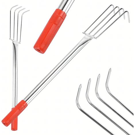 Griffes de jardin en métal 4 dents 106 cm