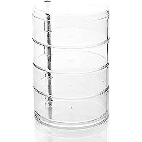Boîte de rangement pour accessoires de cheveux pour enfants, épingles à cheveux, bijoux en corde, boîte de rangement pour élastiques, boîte transparente rotative (1/5)