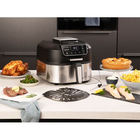 2in1 Heißluftfritteuse & Grill 5,6Ltr. - Bratenthermometer & Rezepte - 1760Watt (1/5)