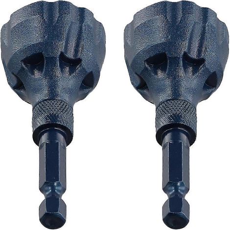 2 outils d'ébavurage et de chanfreinage externe en carbure de tungstène 1/8 po-3/4 po (3 mm-20 mm), foret d'ébavurage et de chanfreinage (bleu) (1/5)