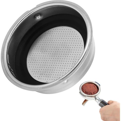 Portafiltro da caffè da 51 mm, filtro permanente riutilizzabile per caffè, caffè senza filtro, cestelli filtro in acciaio inox, accessori di ricambio per macchine da caffè (tazza singola)
