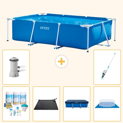 Intex Piscine Tubulaire Rectangulaire - 300x200x75 cm - 7-pièces S20043 (1/5)