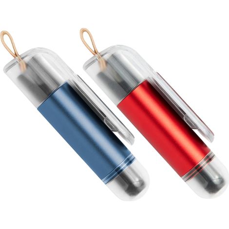 Marteau d'urgence 2 en 1 pour voiture - Brise-vitre et coupe-ceinture de sécurité avec porte-clés, kit de sécurité pour véhicule, 2 pièces bleu-AquaForge (1/5)