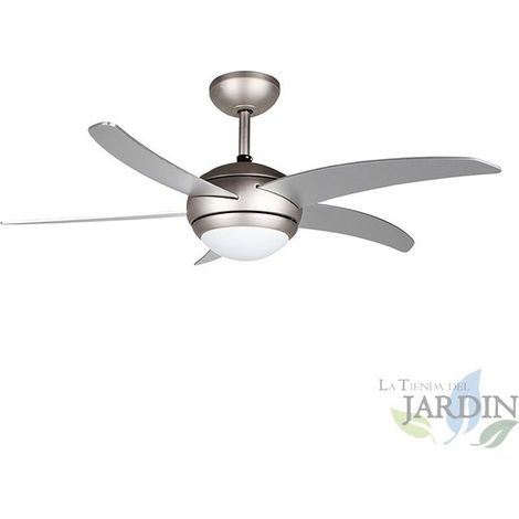 Deckenventilator mit Licht und Fernbedienung, 5 Flügel, Leistung 55 W und 3 Geschwindigkeiten