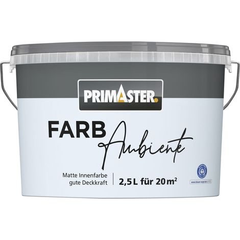 Primaster Farbambiente Wandfarbe matt pastellblau 2,5 L Wandfarbe (1/2)