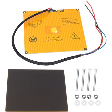Plaque de lit chauffante en verre pour imprimante 3D, substrat en aluminium 1.5mm, 220mm, 12V (1/5)
