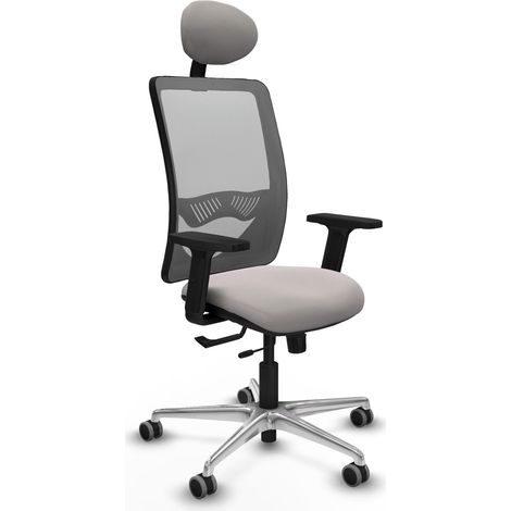 Chaise de bureau piqueras y crespo Zulema blanc cuir synthétique maille (1/2)