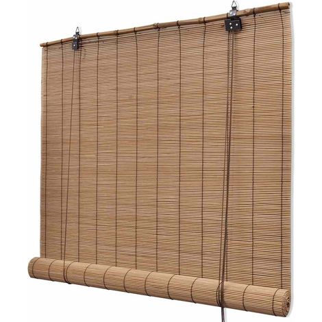 Store enrouleur en bambou, marron, 80 x 160 cm