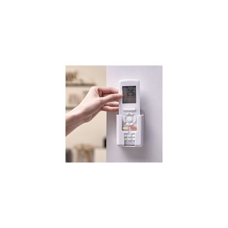 Support universel pour télécommande mural, Boîte de rangement murale pour climatiseur blanc - Moyen (1/5)