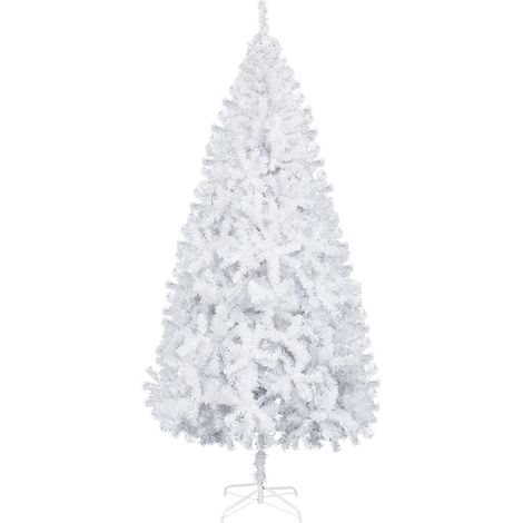 5 Fuß künstlicher Weihnachtsbaum, unbeleuchteter Weihnachtsbaum mit 350 Zweigspitzen und stabilem Metallständer für die Weihnachtsdeko zu Hause oder im Büro, weiß (1/5)