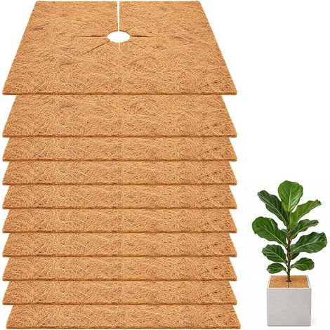Lot de 4 Disques de Paillage en Coco,Disque de Protection Plante,40cm (1/5)