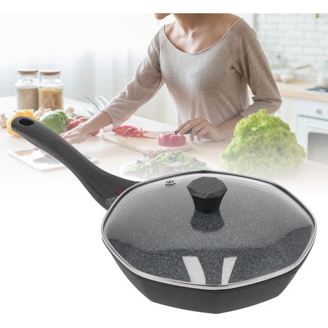 Poêle octogonale antiadhésive pour plaques à induction, plaques vitrocéramiques et cuisinières à gaz - Petite taille : 28 cm / 11 po (1/5)