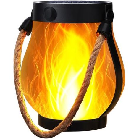 Solar-Flammenlaterne, tanzende Außenbeleuchtung, zum Aufhängen an einem Seil, wasserdicht, per USB aufladbar, ideal für die Dekoration von Garten und Terrasse. (1/5)