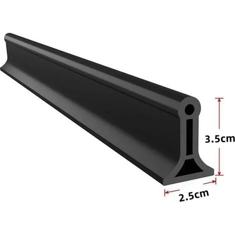 (Black-60cm)Bathroom Silicone Bendable Water Retaining Strip Shower Water Barrier Highl for Kitchen Separation Shower Accessories (1/4)