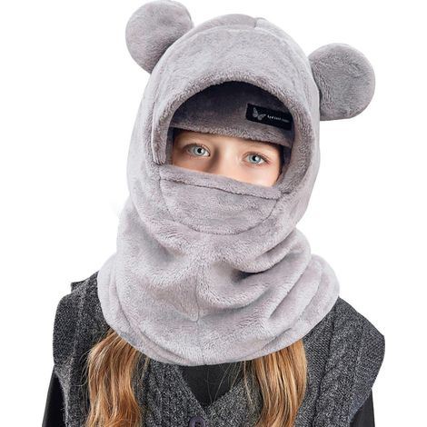 Kinder Sturmhaube mit Ohren, warm, winddicht, Fleece, für Jungen & Mädchen 3-8 Jahre (1/5)