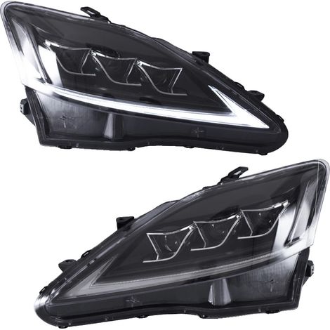 Ensemble de phares, compatible avec Lexus IS250, projecteur LED, clignotant dynamique, Clair-a, LHD-a (1/2)