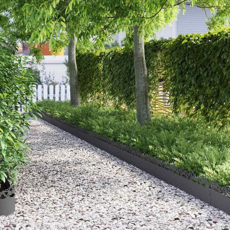 Rasenkanten 20 pcs Schwarz 103 x 0,05 x 22 cm Stahl