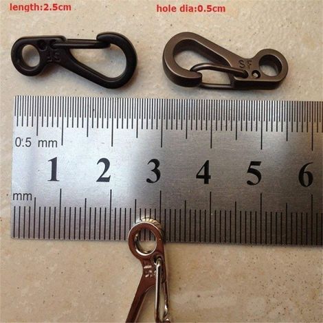 5/10 Stück/Lot Mini-Karabiner aus Zinklegierung, Feder-Rucksackverschlüsse, EDC-Schlüsselanhänger-Karabiner für Wandern, Klettern, Camping, Flaschenhaken (1/5)