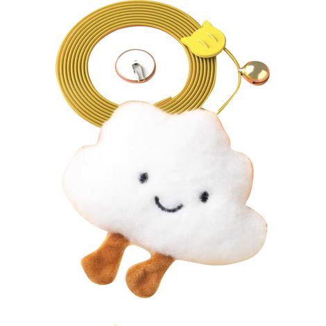Jouets Teaser pour chat, amusant et interactif, soulage l'ennui, chaton suspendu avec cloche pour nuages d'intérieur et de maison (1/5)