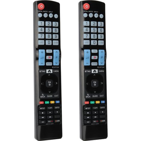 Set mit 2 Universalfernbedienungen für LG Smart 3D LED-Fernseher (Ersatzfernbedienungen) (1/5)