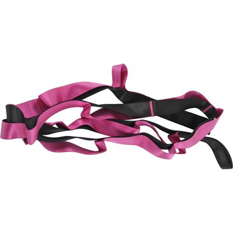 Bande élastique en nylon rose pour le yoga, le fitness et le Pilates à domicile. (1/5)