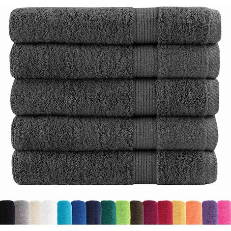 vidaXL Toallas premium SOLUND 25 uds antracita 100x200 cm 600 gsm (1/2)
