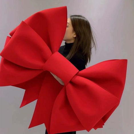 Grande Décoration Nœud Rouge XXL en EVA léger et durable – Déco élégante pour Noël, Mariage, Saint-Valentin, Nouvel An, Maison ou Cadeau (1/5)