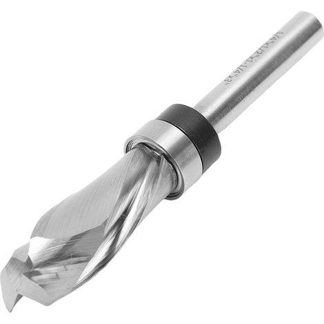 1/4" shank tungsten steel compression flush trim router bit with helical pattern template for cutting (1/5)