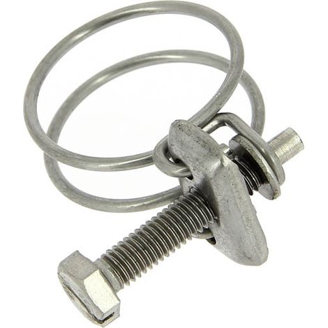 Collier double fil inox Ø24 à 28 mm