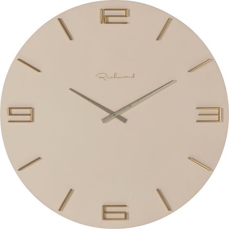 Horloge murale beige et dorée contemporaine - tapioca et doré (1/4)