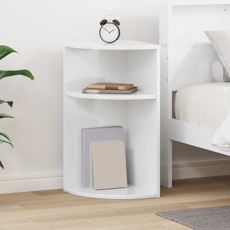 vidaXL Tavolino Bianco Lucido 29,6 x 29,6 x 60 cm Legno (1/5)