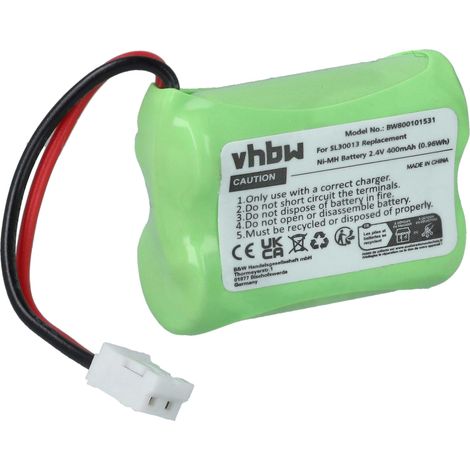 vhbw Akku kompatibel mit Simvalley Retro Dect PX1714-675 schnurlos Festnetz Telefon (400mAh, 2,4V, NiMH)