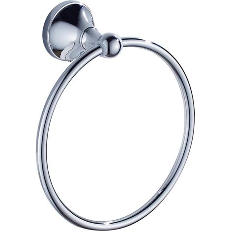 Porte-serviettes rond en cuivre brossé, de salle bain simple et élégant, idéal pour la maison, (1/5)
