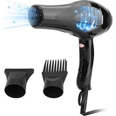 Sèche-cheveux Professionnel 3000W, Seche Cheveux à Séchage Rapide, Température Ionique Négative et Constante, Sèche Cheveux 3 Niveaux de Températures et 2 Vitesses, avec 2 Buses, pour Salon Maison (1/4)