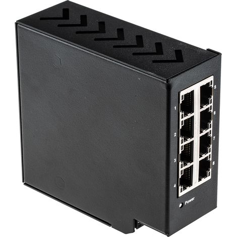 Switch Ethernet 8 Ports RJ45, 10/100Mbit/s, montage Rail DIN ( Prix pour 1 ) (1/4)