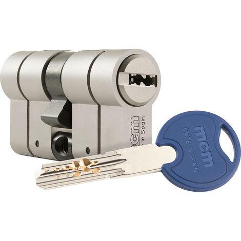 Cylindre scx+ de haute sécurité anti-effraction, anti-bumping et anti-picking. 30-30 nickel et double embrayage. scx+den:30-30 mcm (1/2)
