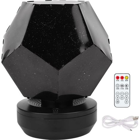 Veilleuse Étoile - Projection Murale Plafond - Rotation Automatique RGB Bluetooth - Télécommande - USB Rechargeable - 21 x 19 cm - 1 Pièce (1/5)