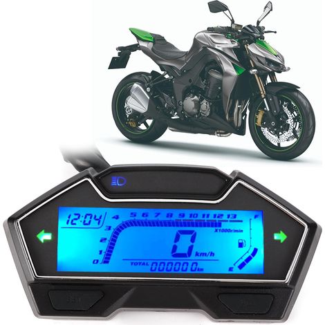 12V Tachometer, Kilometerzähler (0-10000 U/min), Drehzahlmesser, Ölstandsanzeige, Wassertemperaturanzeige, Universal-Motorradanzeige (1/5)