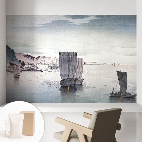 Papier peint avec colle pour décoration moderne de salon chambre à coucher cuisine et bureau Facile Scène maritime 104x70 cm (1/5)